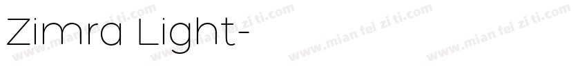 Zimra Light字体转换